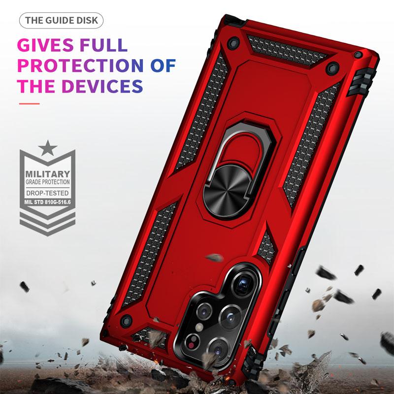 Armor Shockproof Ring Stand Case For Samsung Galaxy S22 Ultra S21 Plus A23 A53 A33 A73 A22 A32 A52 A13 A12 A51 A71 M23 M13 M32 M53 5G 4G Back Cover