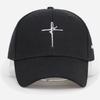 Cross Embroidery Dad Hat - Fashionable Wide Brim Baseball Cap for Outdoor Casual Wear