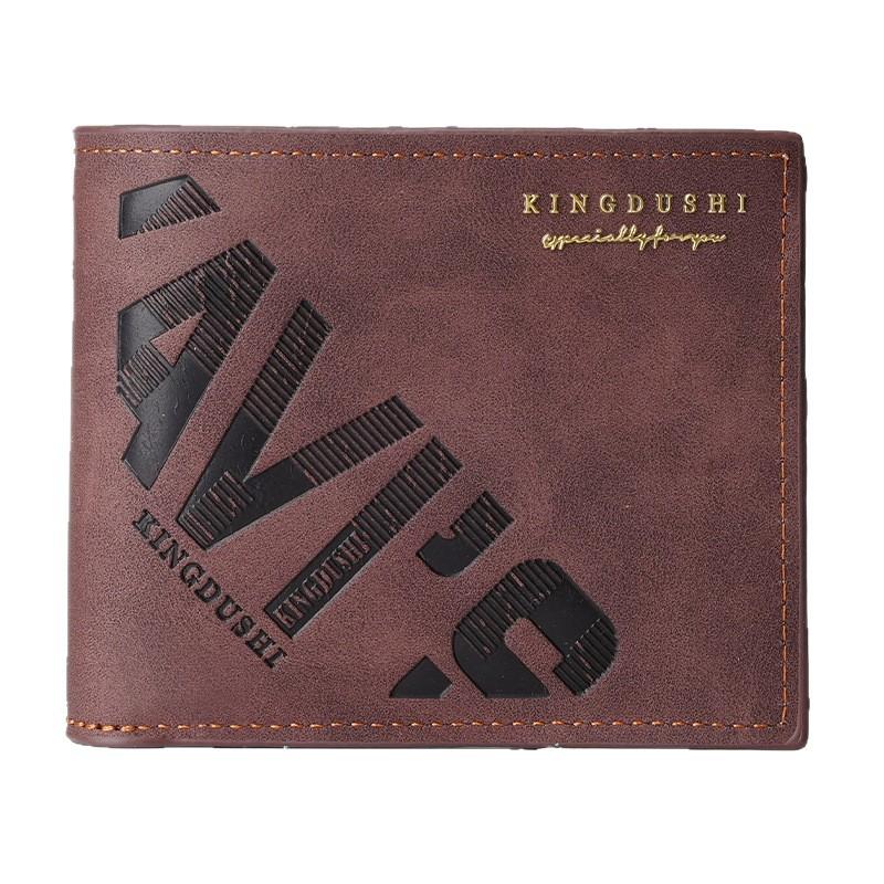 New Men'S Wallet Men'S Short Wallet Fashion Youth Wallet Large Capacity Durable Wallet