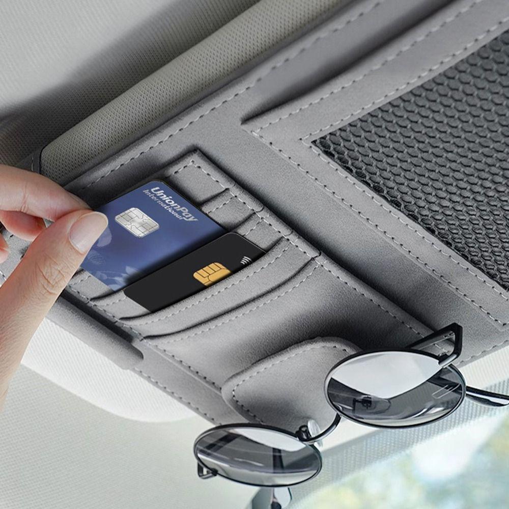 Easy To Install Car Sun Visor Organizer Multi-compartment Sun Visor Pocket  Truck