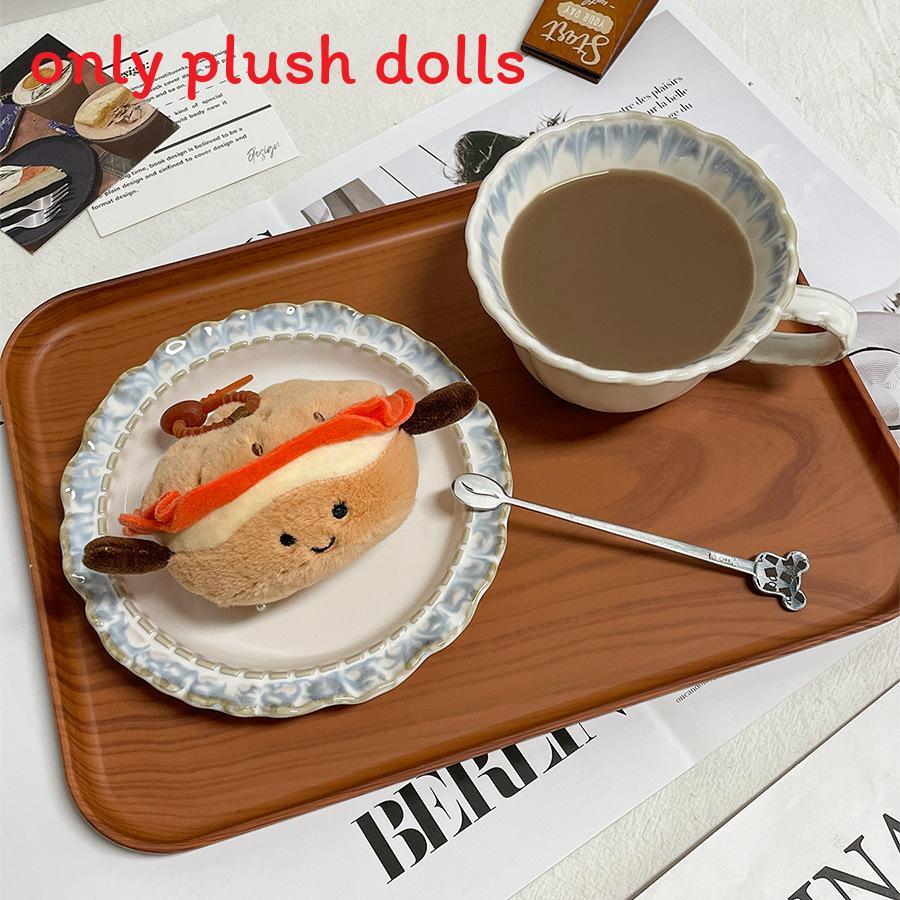 Egg Tarts Puffs Pancakes And Bagels Plush Pendants With Short Plush Filling For Kids And Adults