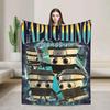 Italian Brainrot Cappuccino Assassino Cool Design Plush Flannel Throw Blanket for Living Room Soft Bedspread for Boys and Girls