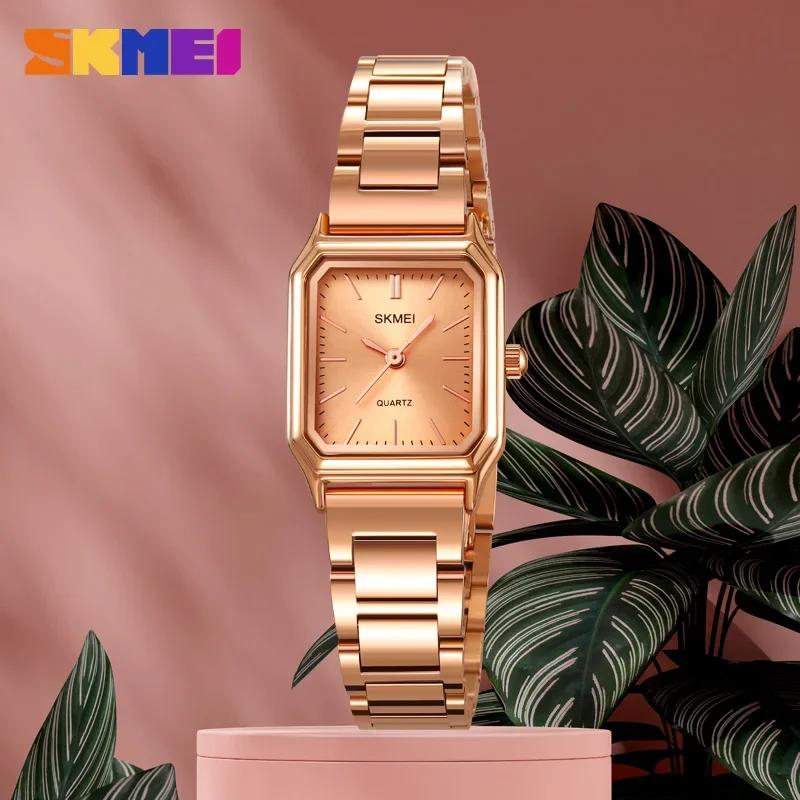 SKMEI 2237 Fashion Ladies Watches Waterproof Female Girl Clock Luxury Stainless Steel Strap Quartz Women Wristwatch Reloj Mujer