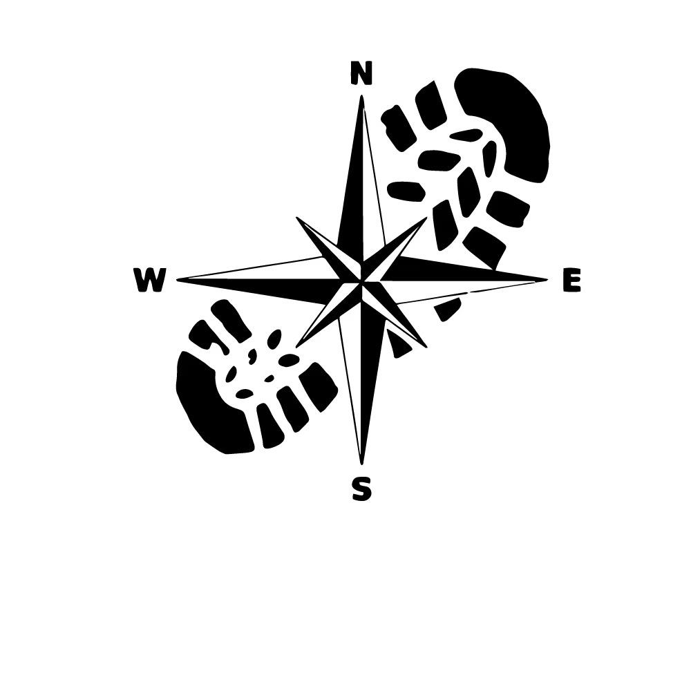 LYKX Adventure Sports Compass Car Sticker Wrap Vinyl Decal Mountain Engine Cover Door Window Multiple Sizes