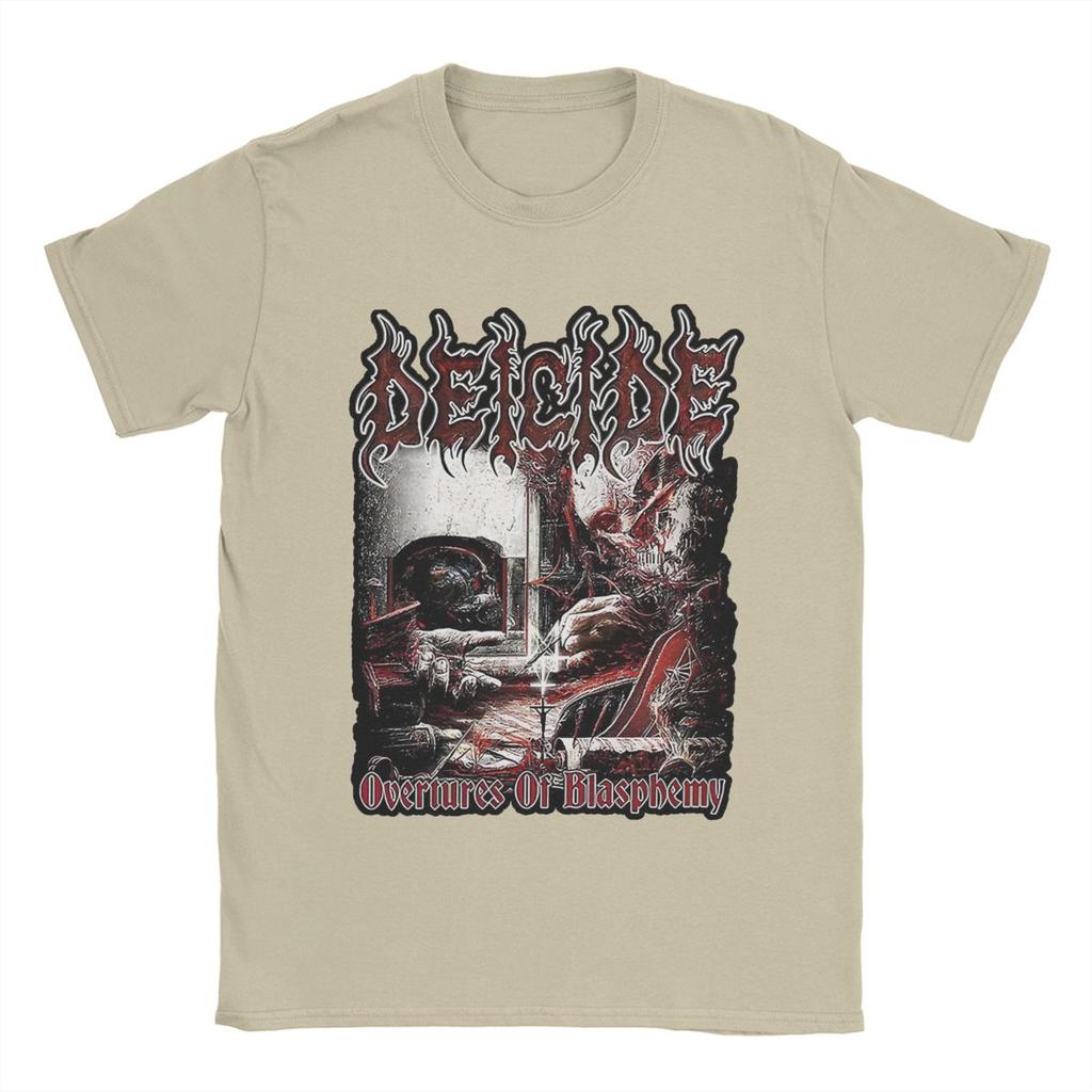 Herren T-Shirts Deicide Hipster 100% Baumwoll T-Shirt Kurzarm Band T-Shirts Rundhals Kleidung Party