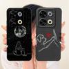 For Itel P65 4G Phone Case Cute Rabbit Painted Liquid Soft Silicone Bumber Shell For Itel P 65 4G Capa P671L Back Cover