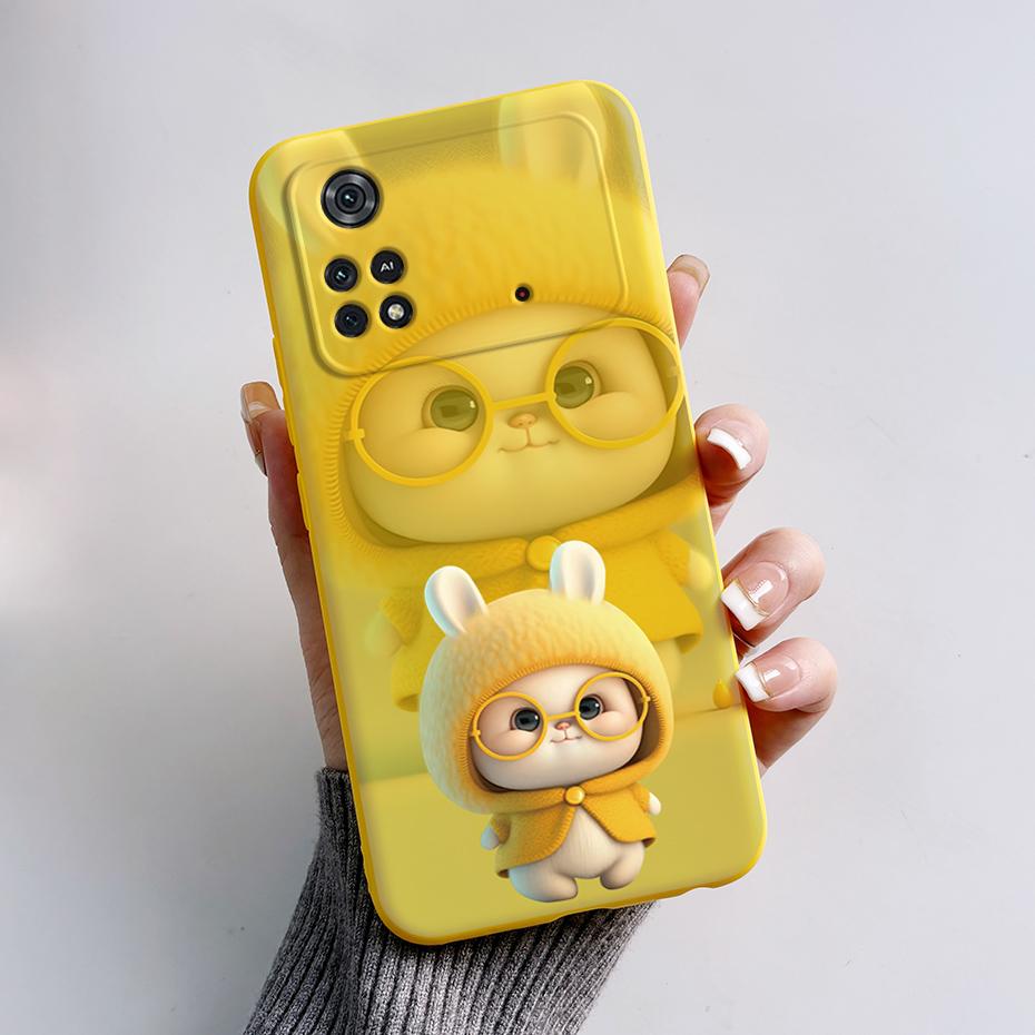 Case For Poco X4 Pro 5G Poco M4 Pro Cute Panda Back Cover Soft Silicone Matte Protective Funda For Xiaomi Poco X4 Pro Phone Case
