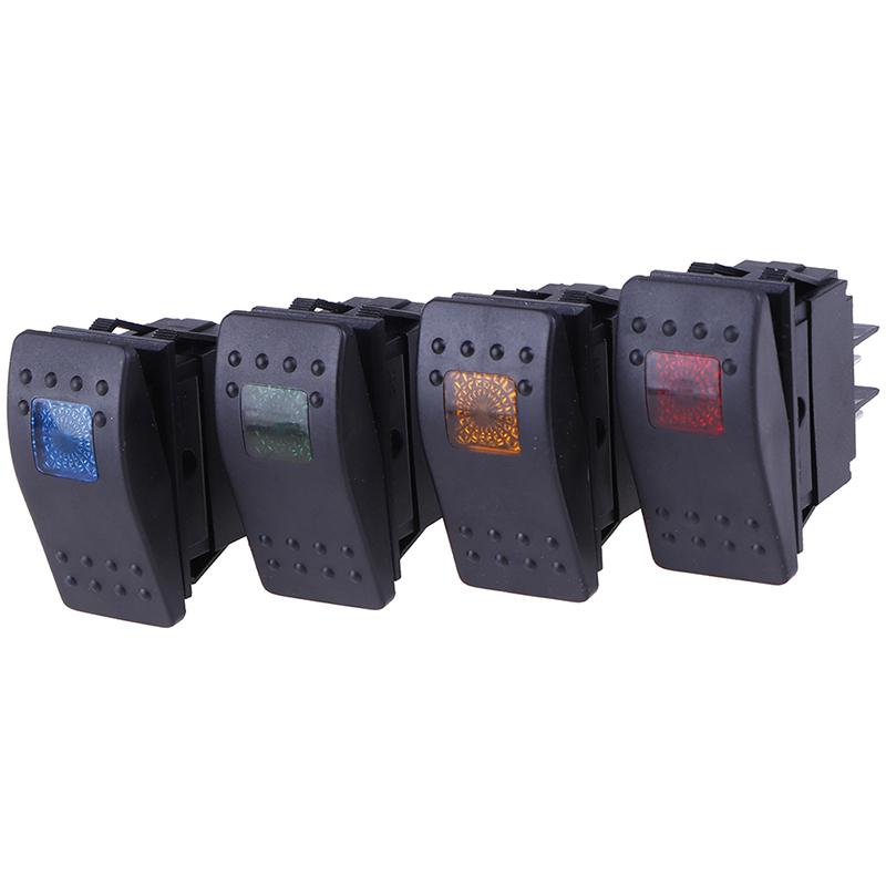 Waterproof Bar Rocker Toggle Switch Car Boat Marine Rocker Switch Button 12V 220V LED Light Lamp 4pin on Off DPST Switch 1PC Battery Switches5