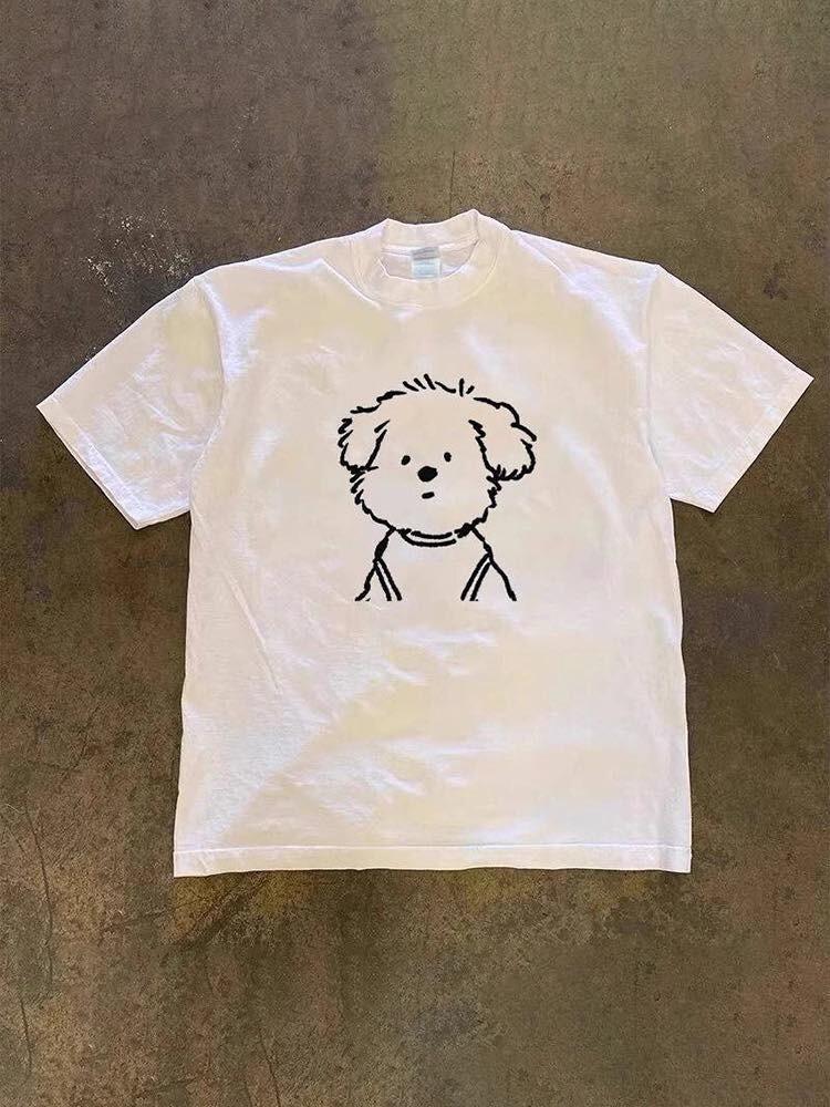 Retro Vintage Dog Graphic Dog Lover Tee Unisex Short Sleeve Gift for Fan S5XL Unisex T-Shirt XXXL