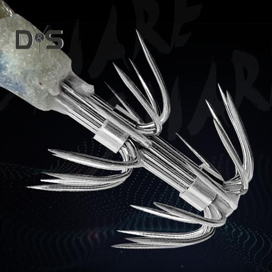 7CM/4.6G Luminous Shrimp Bait with Squid Jig Hook Sinker Realistic Bionic Artificial Lure Saltwater Freshwater Bass Walleye Trout Fishing Accessories