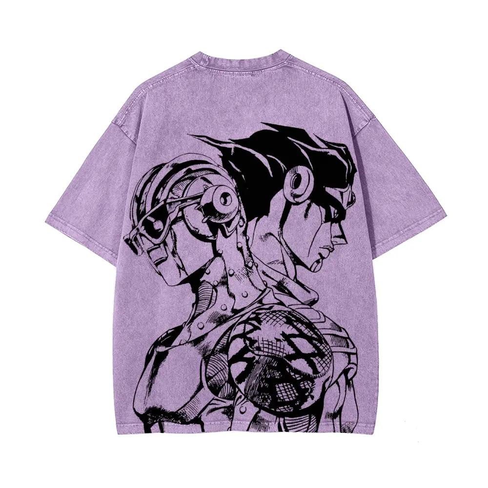Anime Dandadan Ken Takakura Okarun Graphic T Shirt Men Women Clothing Casual Cotton Tshirt Vintage Washed T-shirt Harajuku Tops