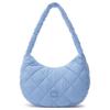 New MLB Polyester Hobo Bag Shoulder Bag Medium Women's Light Blue 3ABQM0936-07SBS
