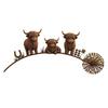 Gedenk-Gartenstecker Tierstecker, Rustikale Hofkunst-Dekorationen mit Löwenzahn-Akzent, Metall-Außen-Deko-Skulptur für Rasen Terrasse Blumenbeet