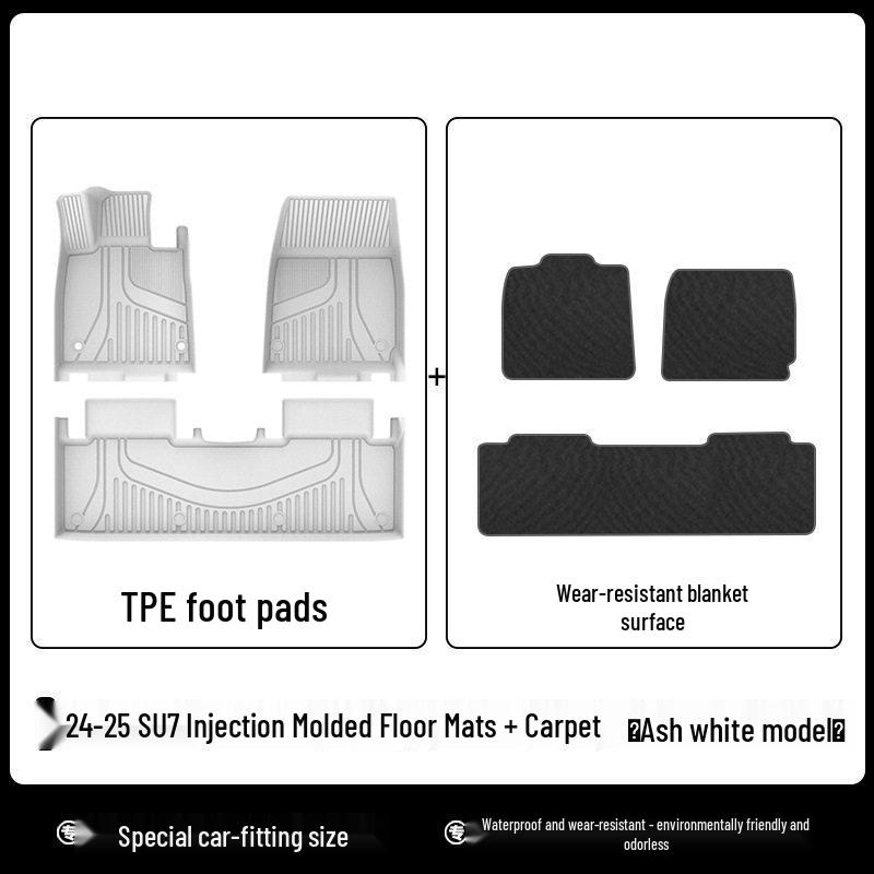 Eco-Friendly, Odorless, Waterproof TPE Floor Mats for 24-25 Xiaomi SU7