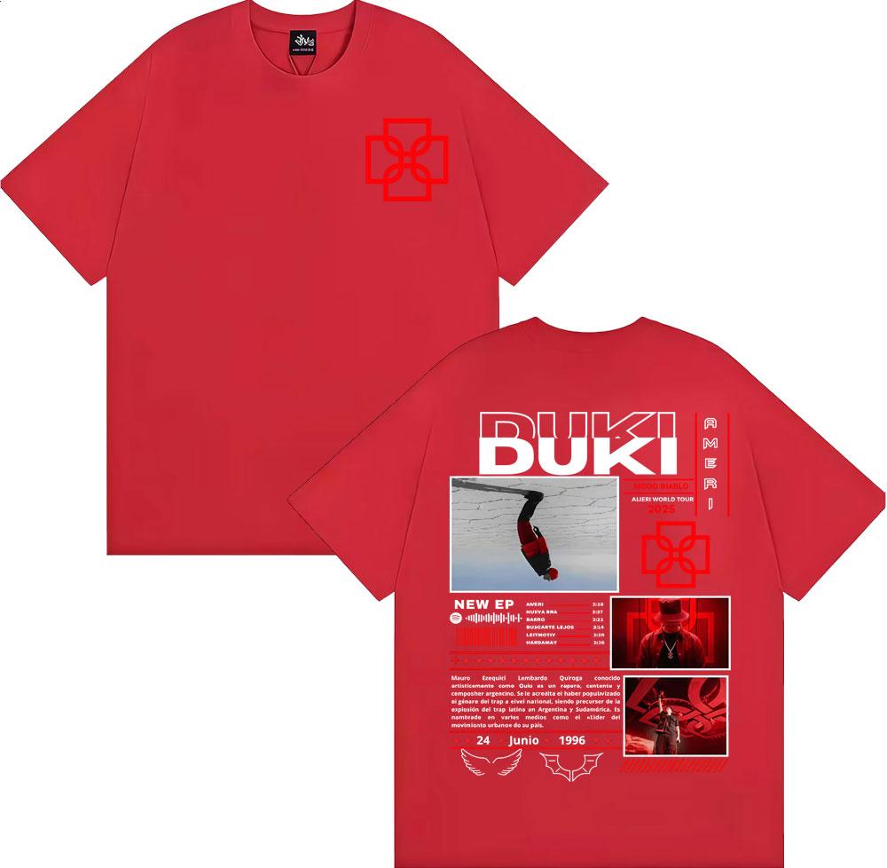 Rapper Duki Aleri World Tour 2025 Cover T Shirts Men's Clothing Harajuku Vintage T-shirt Casual O-Neck High Quality T Shirt Tops
