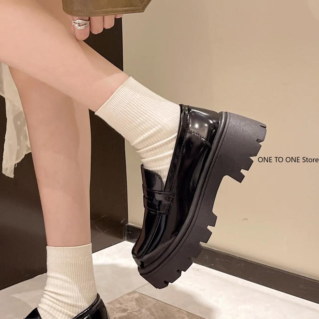 Platform Loafers for Women 2025 New Spring British College Style Lolita Shoes Female Thick Sole Oxford Shoes Heels Vintage Shoes