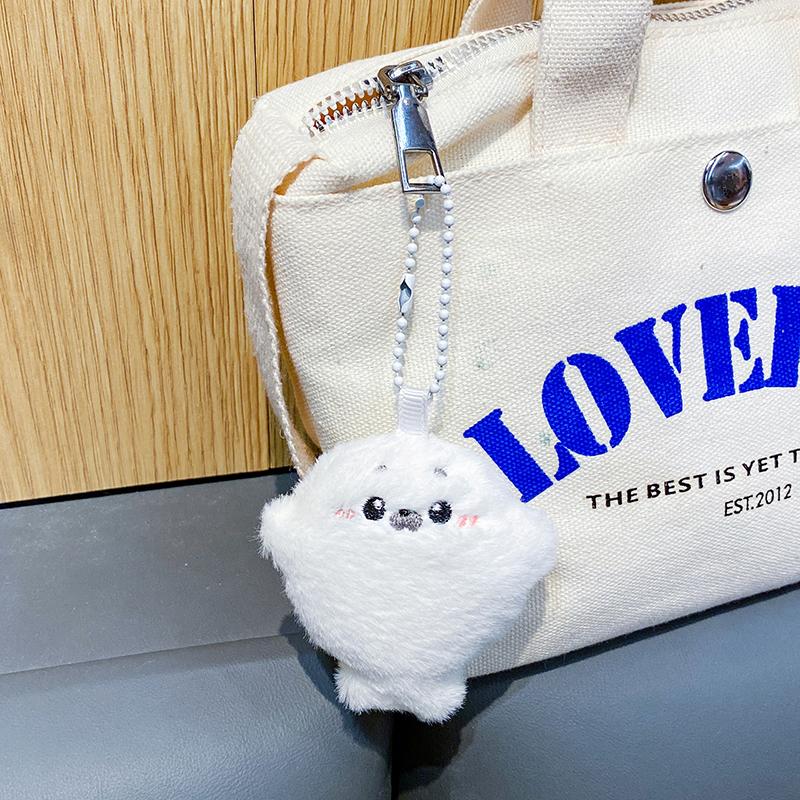1/2 Pcs Cute Baby Seal Doll Plush Toy Pendant Cartoon Plush Keychain Ocean Toy Souvenir Seal Pendant Gift Doll Bag Pendant Gift