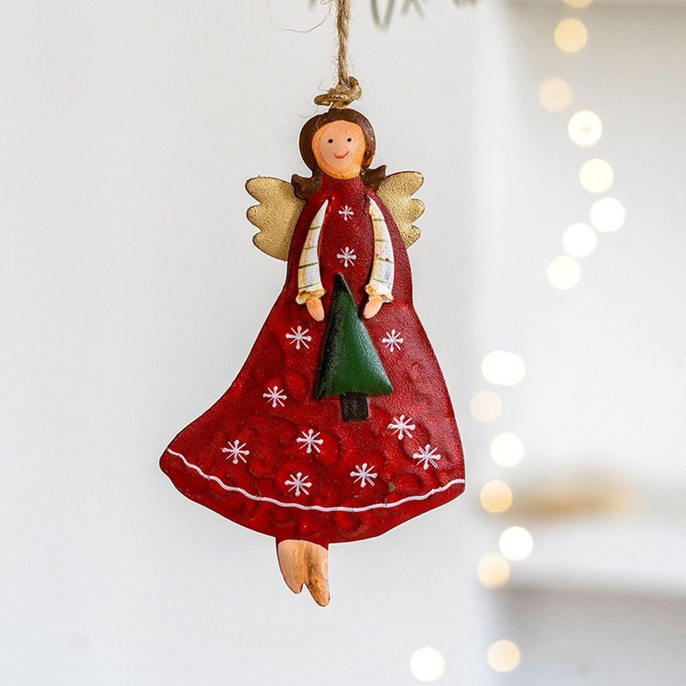 Cartoon Christmas Angel Girl Pendant Paintings Christmas Tree Decoration  Holiday Supplies