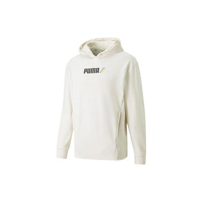 Puma Solid Color Front Print Letter Logo Hoodie Long Sleeve Men Tops White 846547-73