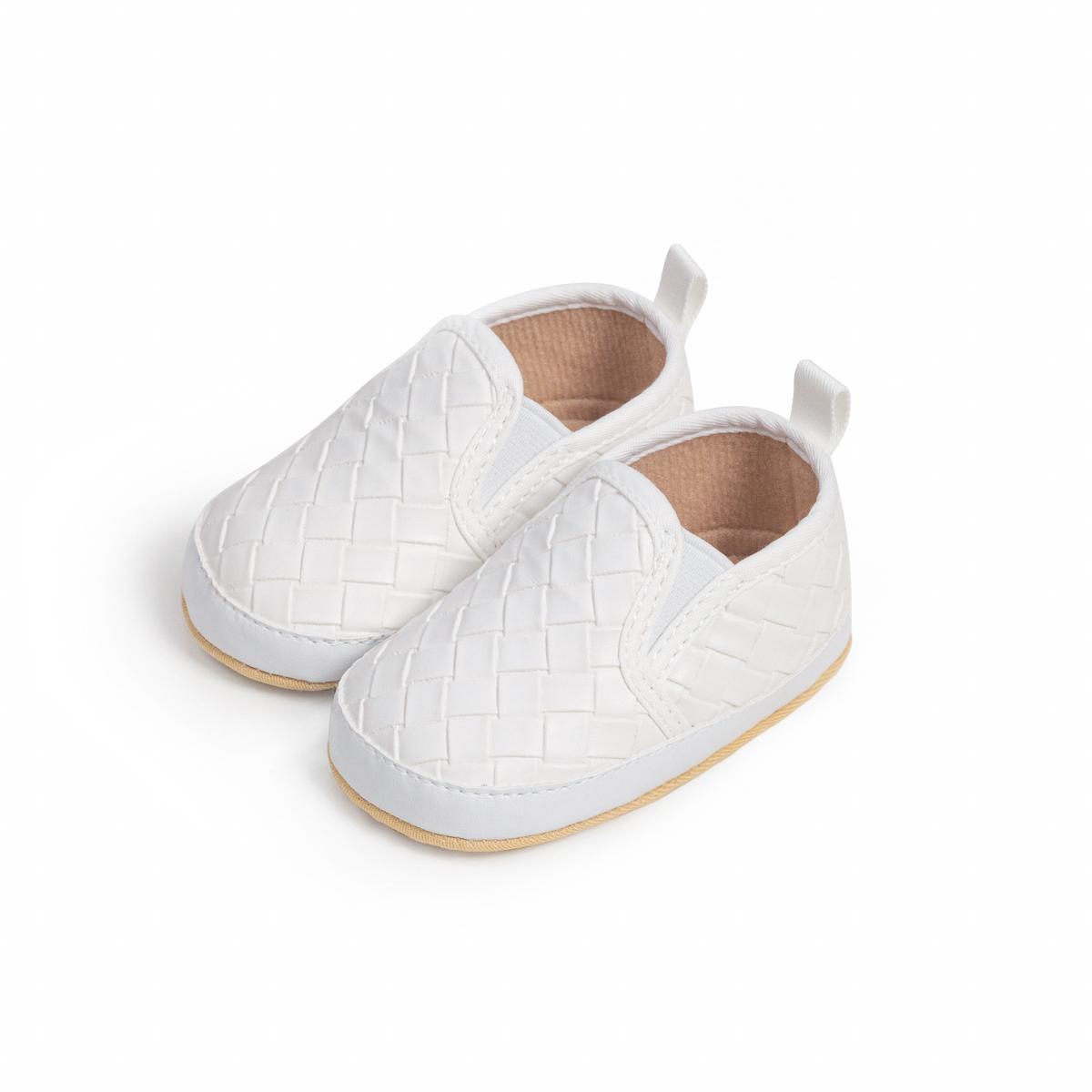 

Boys Girls Baby Classic Casual Shoes Toddler Vintage Leather Non-slip Soft-soled Baby Walking Shoes 0-18 Months 0-6 Months белый