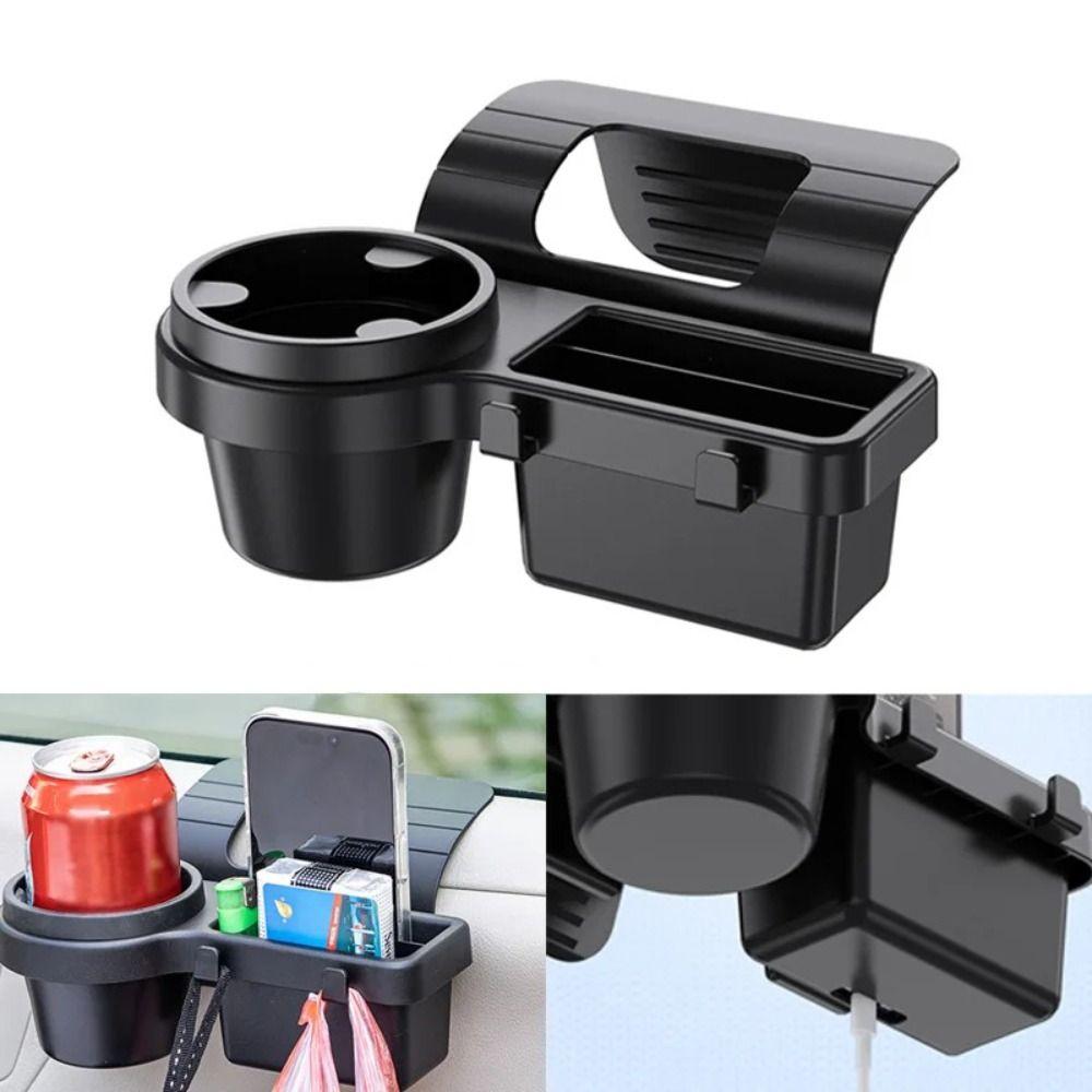 Plastic Car Door Cup Holder Dual Hanging Hooks Phone Organizer Portable Key Organizer Universal