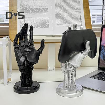 Stojan na herný ovládač Stojan na basketbal Cyberpunk Strieborná ruka Mechanická ruka Stolový gamepad Vešiak na slúchadlá Stolová dekorácia Model