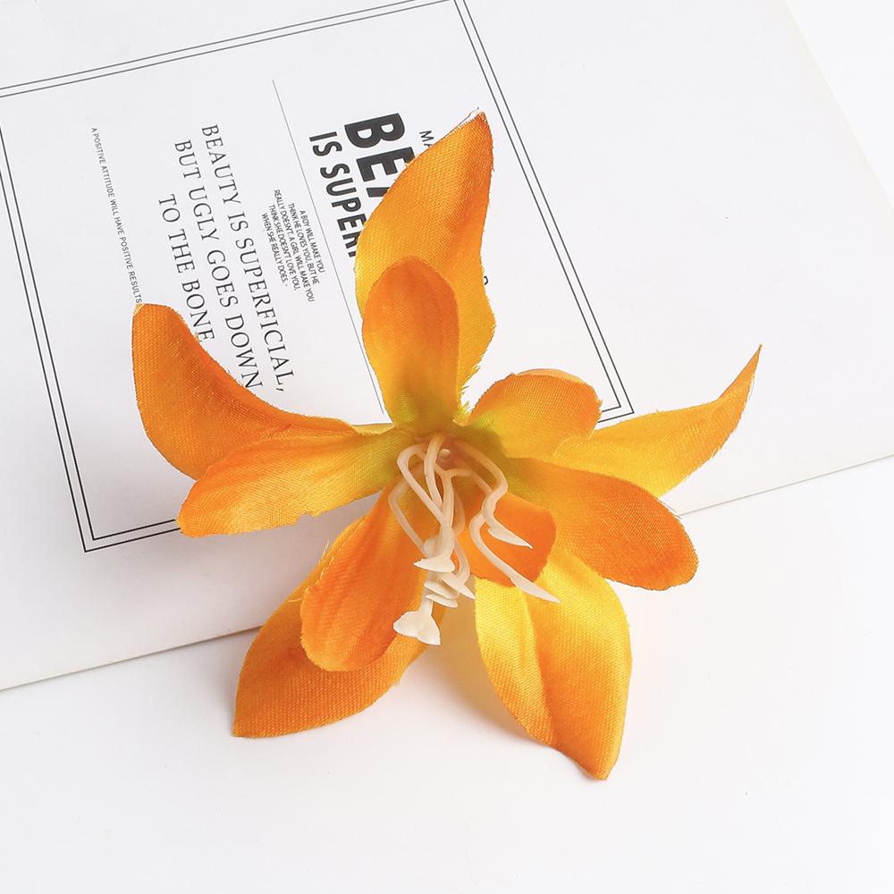 10Pcs 7cm Silk Artificial Flowers Head For Home Decor Wedding Decoration Fake Flowers DIY Bouquet Craft Garland Gift Accessories