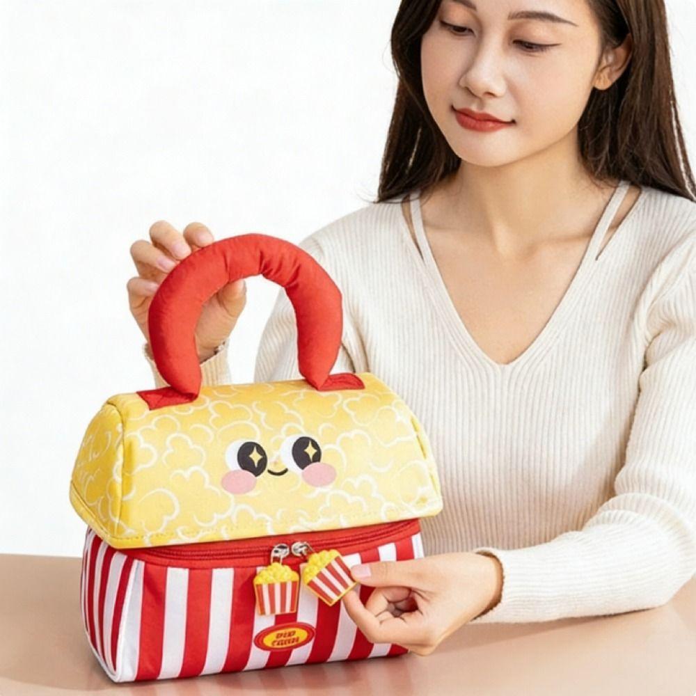 Large Capacity Dopamine Cosmetic Case Oxford Cloth Storage Pouch Cute Toiletry Bag  Travel Use