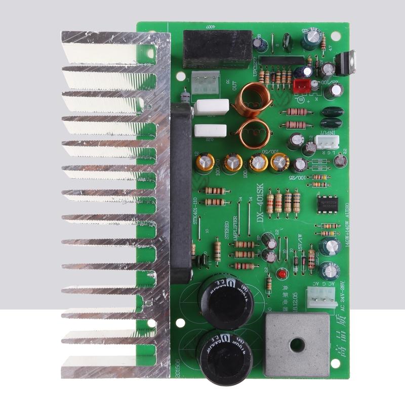 2.0 Channel AC Dual 24V-28V STK401 Thick Film Series Power Amplifier Board 140W+140W Stereo