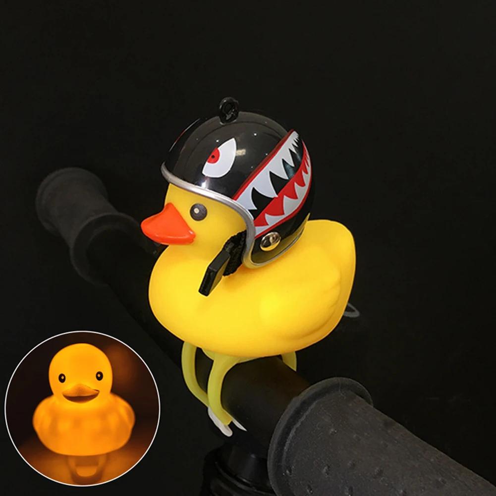 Luminous Airscrew Helmet Standing Duck Broken Wind Small Yellow Duck Motorbike Bicycle Cycling Light Moto Motorcycle Accessories