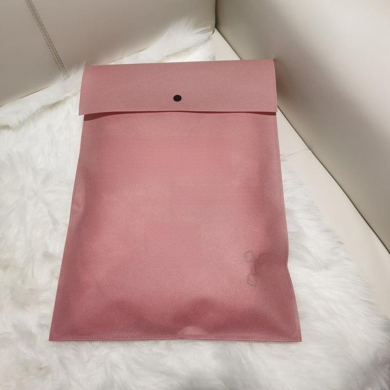 50pcs Thickened Concealed Buckle Clothing Bag Non Woven Packa Pouchs Button Type Dustproof Bags Women's Clothing Packaging Eco-friendly Pouch