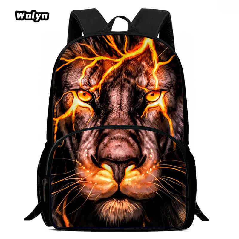 Lion King Schoolbag High Definition Printing Multi-Function Cross-Border Burden Reduction Large Capacity Backpack