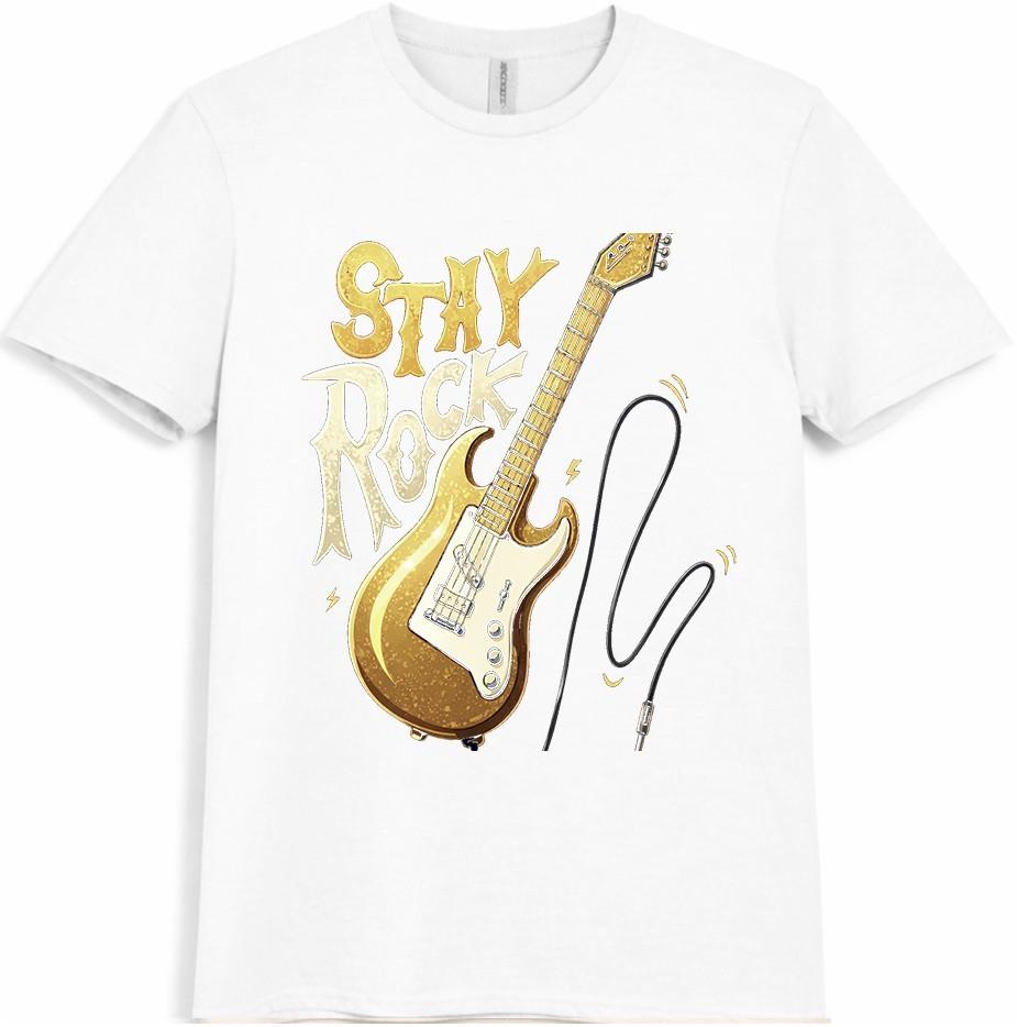 Electric Guitar T Shirt Rock N Roll Rock Music Band Lover Tee Shirt