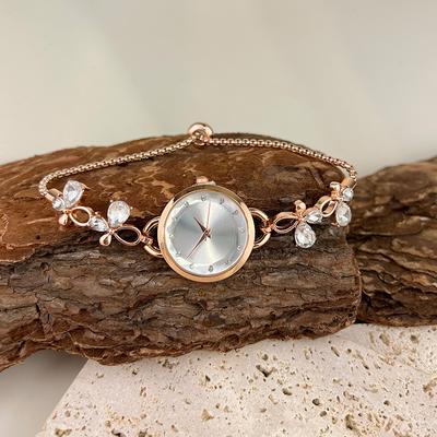 UTHAI Fashion Bracelet Watch Women's High End Butterfly Sea Treasure Blue Quartz Watch Female Fashion Exquisite Watches