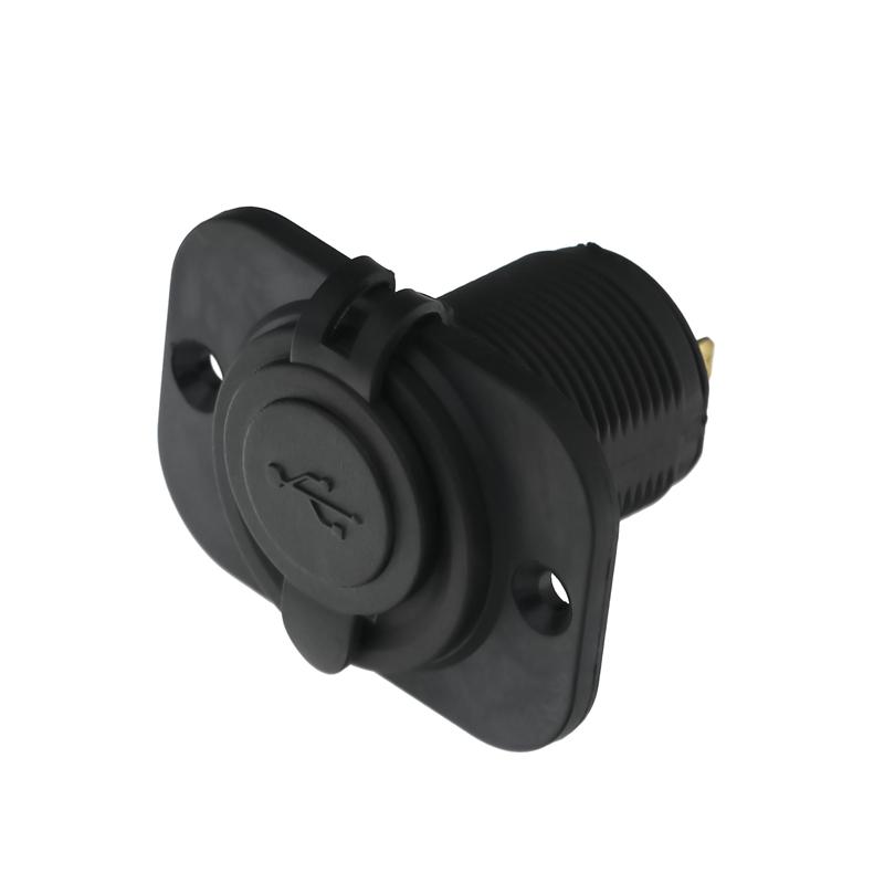 LMoDri Universal 12V Motorcycle Waterproof Dual USB Port Charger Socket Outlet 1A 2.1A With Mounting