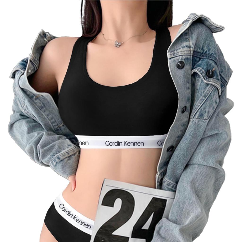 Cotton Bra Night Bra To Put On and Take Underwear Sports Bra Breathable Soft Cotton 1 Bra High Elasticity Soft To the Touch Day and Night Use Night