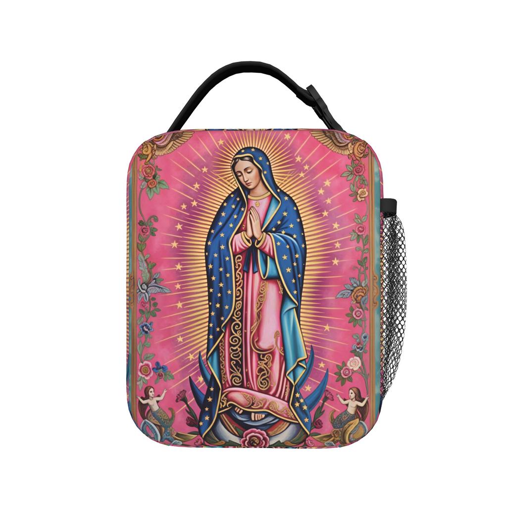 Our Lady Of Guadalupe Virgin Mary Catholic Mexico Lunch Bag Office Lunch Box For Women Thermal Lunch Bags Portable Cooler Bag