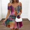 Ladies Sleeveless Strap Dress Plus Size Tropical Floral Printed Loose Seaside Sundress