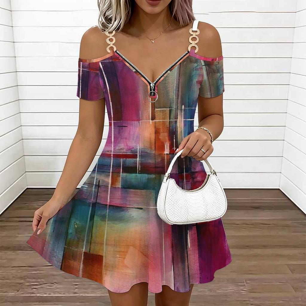 Ladies Sleeveless Strap Dress Plus Size Tropical Floral Printed Loose Seaside Sundress