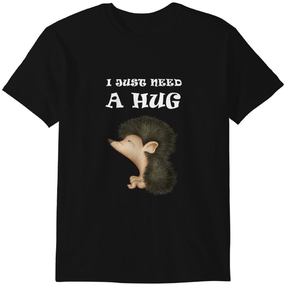 Забавная футболка с ежиком Мне просто нужно обняться Классическая футболка S