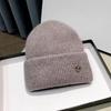 Knitted Hat With Thick Velvet For Women, Warm And Versatile, Big Head Circumference, Head Cover, Ear Protection, Cold Hat