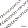 Chaîne Cœur en Acier Inoxydable de 0,5/1 Mètre Chaîne Cubaine Chaîne Punk de Base pour la Fabrication de Colliers Bracelets Bijoux Accessoires