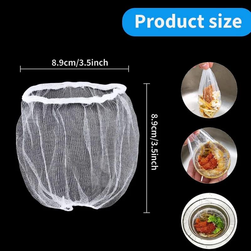 30/100 pezzi Filtri usa e getta per lavello da cucina Rete anti-intasamento per scarico fognario Sacchetto per rifiuti Rete a maglia per perdite della piscina Filtro Rete per rifiuti del lavello