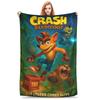 Superweiche Crashs Bandicoots Cartoon-Kuscheldecke Premium Flanell-Fleece Leichte Videospiel-Bettdecke Gemütliche Tagesdecke