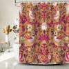 Vintage Garden Art Floral Shower Curtain, Heavy Weight Fabric, Washable Bath Curtains For Bathroom