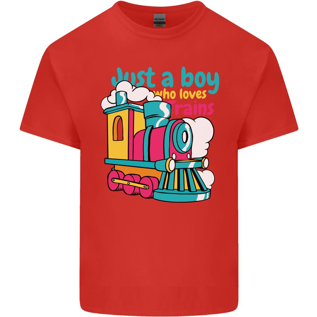 Just a Boy Who Loves Trains Spotter Engine Unisexs Light Cotton TShirt
