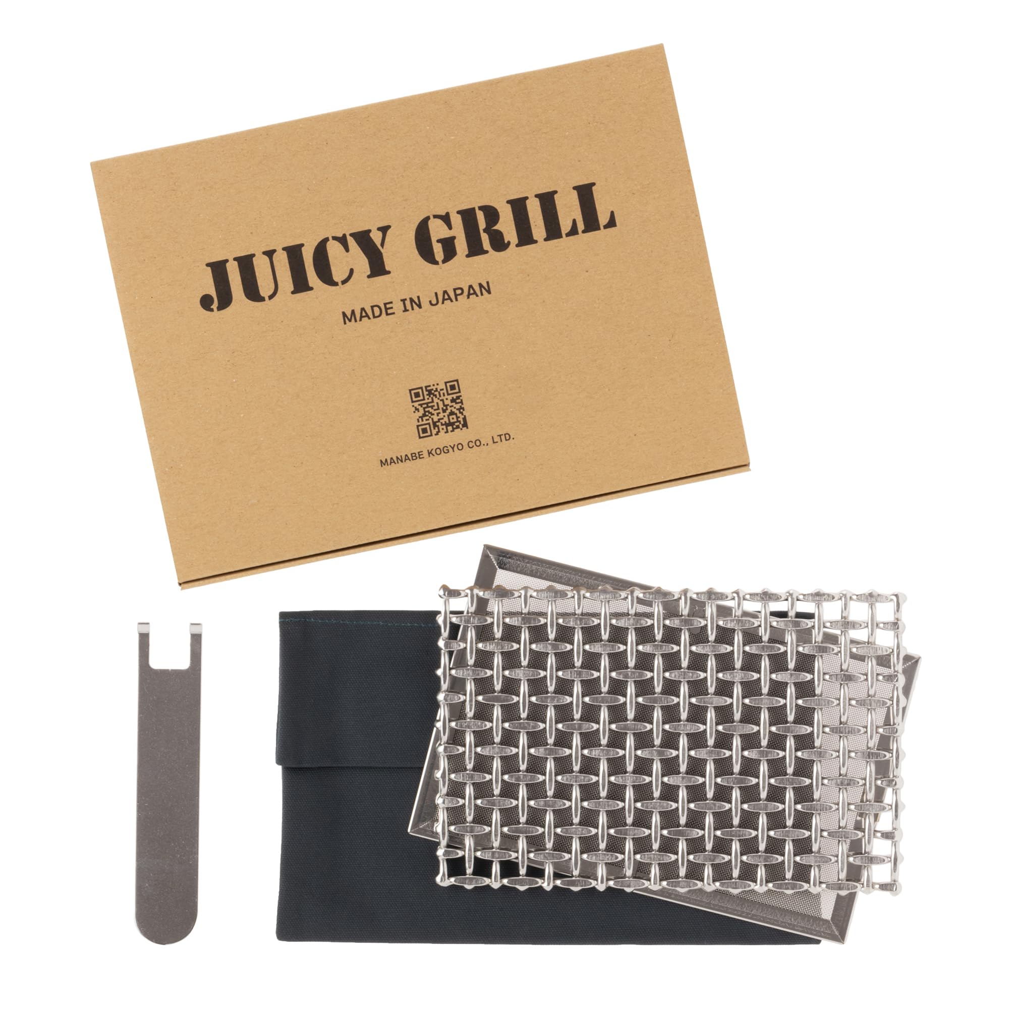 

Manabe Kogyo Juicy Grill Achieve grilling results for stainless steel grill net for slow and even Barbecue net for solo Co., Ltd. Set