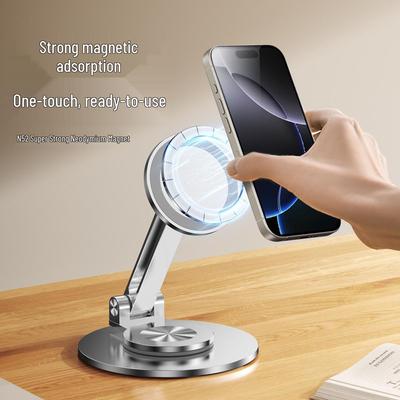 Magnetic 360° Rotating Folding Metal Desktop Phone Stand