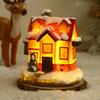 Christmas decoration resin luminous small house micro landscape European style ornaments Christmas creative Christmas gifts