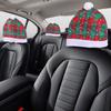2pcs/set Snowman Christmas Car Seat Cover Cartoon Auto Headrest Decorative Hat  Car Decor